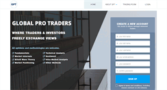 Desktop Screenshot of globalprotraders.com